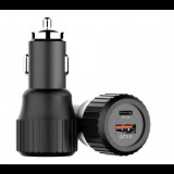 Choetech TC0010 USB A+C autós töltő (TC0010)
