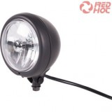 Chopper Ködlámpa Matt fekete Külső átmérő 12cm, Lámpa átmérő 10cm