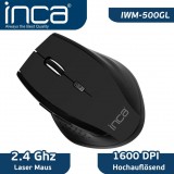 Cian Technology Inca IWM-500GL Wireless Egér - Fekete (IWM-500GL)