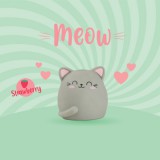 Cica alakú szürke radír, eper illattal (LEGAMI - MEOW)