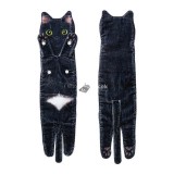 Cicás mintás kéztörlő és arctörlő, vörös színben