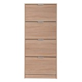 Cipősszekrény sonoma tölgy, Hugo, 67 x 155,5 x 28 cm (kb. 24 pár cipő) 2C