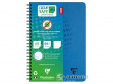 Clairefontaine Clean`Safe spirálfüzet, A5, 60 lapos, kockás, antibakteriális