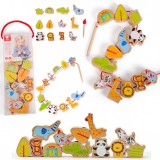 Classic World fa állatos fűzőcske – oktató fajáték