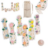 Classic World fa tekekészlet gyerekeknek – színes bowling játék labdával és tárolótáskával