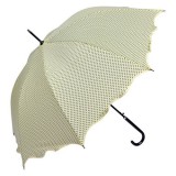 Clayre & EEf Pöttyös esernyő hullámos szélű, átmérő 98cm, fehér
