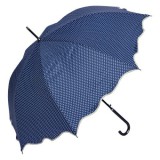 Clayre & EEf Pöttyös esernyő hullámos szélű, átmérő 98cm, kék