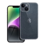 Clear 2mm Apple iPhone 17 csillámos szilikon tok, átlátszó