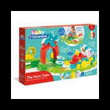 Clementoni Baby interaktív színes kis-vonat szett farm kiegészítőkkel