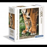 Clementoni Bengáli tigris kölykök HQC 500 db-os puzzle négyzet alakú dobozban (97321) (CLEMENTONI97321) - Kirakós, Puzzle