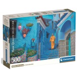 Clementoni Chefchaouen kék utcája puzzle 500 db-os