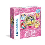 Clementoni Disney hercegnők Supercolor Csillámos 104 db-os puzzle négyzet alakú dobozban (95972) (CLEMENTONI95972) - Kirakós, Puzzle