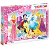 Clementoni Disney Hercegnők Supercolor puzzle 104db-os (27086C) (CL27086C) - Kirakós, Puzzle