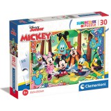 Clementoni Disney Junior: Mickey egér és barátai Supercolor puzzle 30db-os (20269) (clem20269) - Kirakós, Puzzle