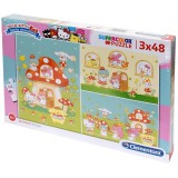 Clementoni Hello Kitty Supercolor 3 az 1-ben puzzle 3x48db-os (25246) (CL25246) - Kirakós, Puzzle