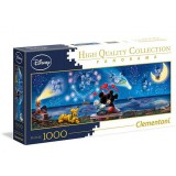 Clementoni Mickey&Minnie egér panoráma 1000 db-os puzzle (39449) (CL39449) - Kirakós, Puzzle