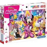 Clementoni Minnie egér és boldog segítoi Supercolor Maxi puzzle 60db-os (26443) (CL26443) - Kirakós, Puzzle