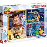 Clementoni Toy Story 4 Supercolor 3 az 1-ben puzzle 3x48db-os (25242) (CL25242) - Társasjátékok