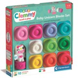 Clemmy: Színes puha építőkocka unikornis figurával 10db-os szett - Clementoni