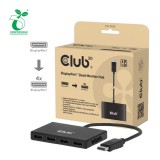 Club 3D Átalakító - CSV-7400 (DisplayPort to 4x DisplayPort, 8K30Hz)