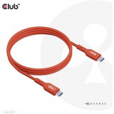 Club 3D CLUB3D CAC-1515 USB kábel 4 M USB 2.0 USB C Narancssárga, Vörös (CAC-1515)