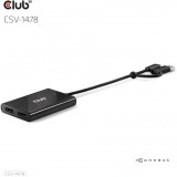 Club 3D CLUB3D CSV-1478 videó elosztó USB C-típus 2x DisplayPort (CSV-1478)