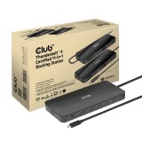 Club 3D CLUB3D CSV-1581 dokkoló állomás és port replikátor Dokkolás Thunderbolt 4 Fekete (CSV-1581)