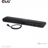 Club 3D CLUB3D CSV-2541 dokkoló állomás és port replikátor Dokkolás Dokk (CSV-2541)