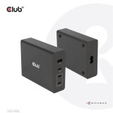 Club 3D Hálózati Adapter - CAC-1906 (132W GaN, 2x USB-A, 2x USB-C, PD3.0, 4 csatlakozó)