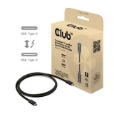 Club 3D Kábel - CAC-2501 (Thunderbolt 5 USB-C to USB-C, 240W, 80/120 Gbps, EPR, 8K240Hz, M/M, 1m)