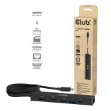 Club 3D Notebook Dokkoló - CSV-2555 (140W, USB-C to 4K60Hz HDMI, USB-C, RJ-45, 2x USB-A, MicroSD, SD)