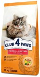 CLUB 4 PAWS Premium Szőrlabda-kontroll Száraz Macskaeledel 14 kg