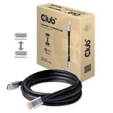 Club3D DisplayPort 1.4 HBR3 8K60Hz kábel M/M - 4m, silver plug (CAC-1069)