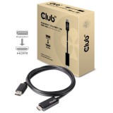 Club3D DisplayPort 1.4 to HDMI 2.0b HRD Active cable 2m Black CAC-1082