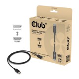 Club3D DisplayPort 1.4 to HDMI 4K60Hz Cable with HDR Black CAC-1083