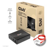 Club3D Power Charger 4 ports 2x USB Type-A 2x Type-C up to 112W Power Delivery(PD) Support CAC-1904