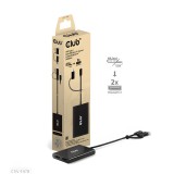 Club3D Type-C (USB-A adapterrel) apa - dual DisplayPort anya adapter 4K60Hz - CSV-1478