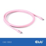 Club3D USB-C 2m Cabel Pink  CAC-3002