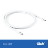 Club3D USB-C 4.0 Cable 2m White CAC-3001