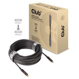 Club3D USB Gen 2 Type C 4K60Hz Active Optical Cable A/V Unidirectional M/M 20m Black CAC-1589