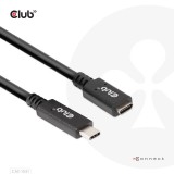 Club3D USB Gen1 Type-C Extension cable 1m Black  CAC-1531