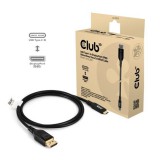 Club3D USB Type-C Cable to DP 2.1 Bi-Directional VESA DP80 Certified Cable 1m Black CAC-1559