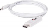 Club3D USB Type-C to DisplayPort Cable 1,2m White CAC-1517