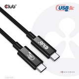 Club3D USB4 Gen2x2 Type-C Bi-Directional USB-IF Certified 4K60Hz Data 20Gbps PD 240W(48V/5A) EPR M/M Cable 2m Black CAC-1575