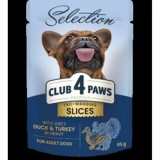 Club4Paws Club 4 Paws Premium Plusz Alutasakos Válogatás Kacsa és Pulykahússal szószban 85g