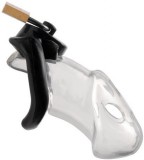 CockLock Rickers chastity cage – átlátszó intimméret 9 x 3 cm