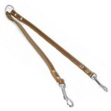 CoLLaR Bőr póráz kutyáknak  - dupla pánt , 40cm, 10mm -barna