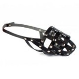 Collar bőr szájkosár kutyáknak, fekete – németjuhász