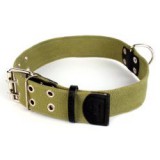 CoLLaR Fényvisszaverő pamut nyakörv - 53 - 68cm, 45mm - zöld