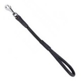 COLLAR SOFT gömbölyű bőr póráz - 55cm, 13mm - fekete